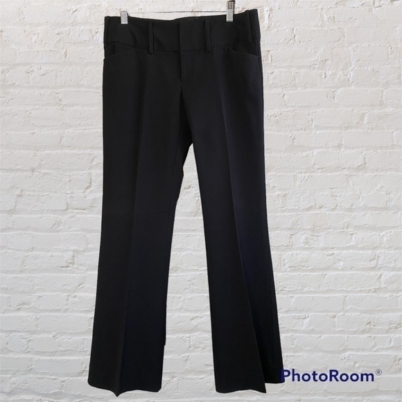 Maurices Black Wide Band Stretch Dress Pants Trousers Bootcut Flare Like New 7/8 - Picture 7 of 16